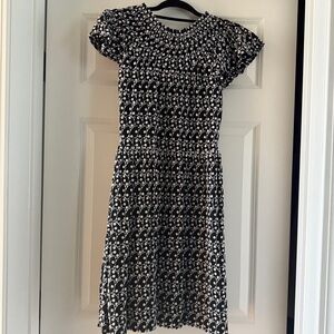 LOFT Black and White Mini Dress